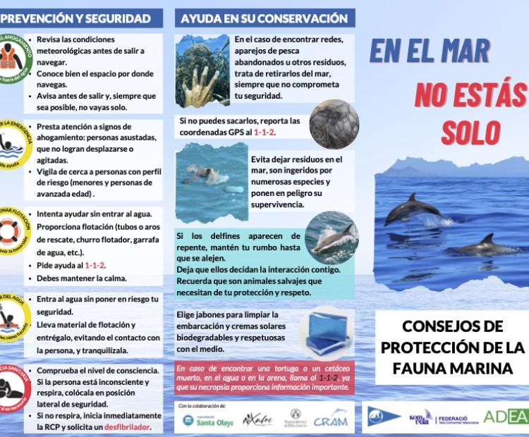 Póster y folleto "En el mar no estás solo"